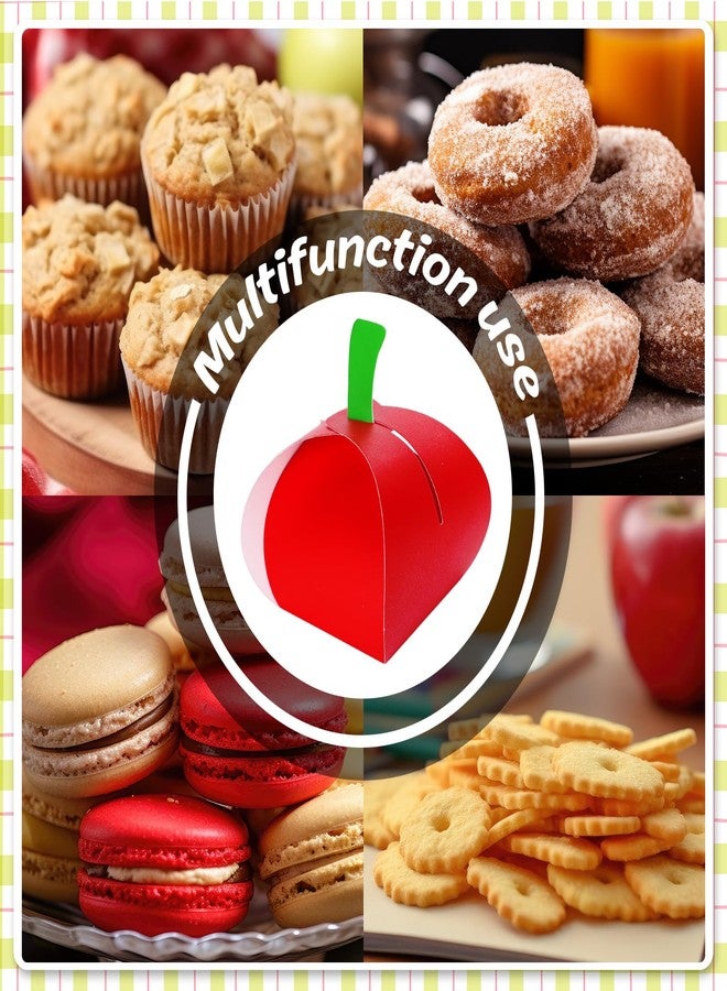 وولاين مجموعة علب هدايا على شكل تفاح أحمر من والين، ٢٤ قطعة، مثالية للعودة إلى المدرسة، وحفلات اليوم الأول من الدراسة، وعلب ورقية على شكل تفاح للحلويات والشوكولاتة والكوكيز، لتزيين الفصول الدراسية للطلاب والمعلمين في المدارس. - Image 5